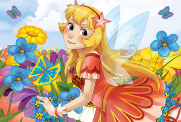 Obraz na płótnie Canvas Fairy - Beautiful Girl Manga - ilustracja