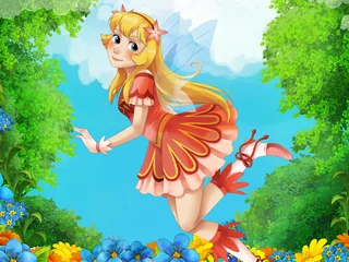 Photo sur Plexiglas Anti-reflet Fées et elfes La fée - Belle Manga Girl - illustration