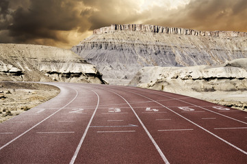 race track mountains