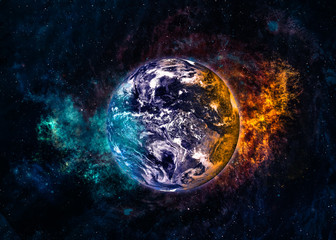 Earth in beautiful space