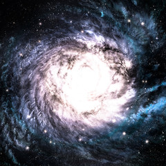 Fototapeta premium Incredibly beautiful spiral galaxy somewhere in deep space