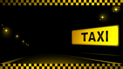 taxi background with car and city light © mallinka1