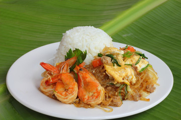 Shrimp fried rice vermicelli