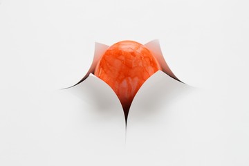 Ei durch Papier Ostern