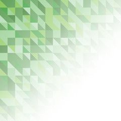 green bright abstract triangles background