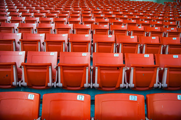 Red seat in arena sport
