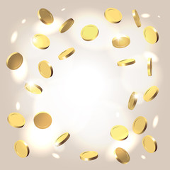 Money shower festive background