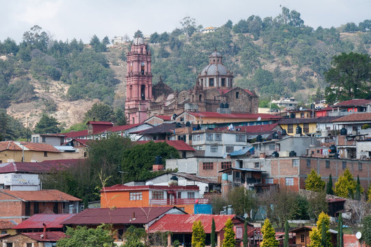 Panoramic view of Tlalpujahua (Mexico)