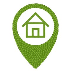 Green Four Leaf Clover of Navication Icon