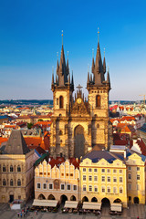 Obraz premium Tyn Church From Above