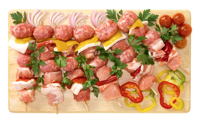 Spiedini di suino e peperoni - Pork skewers