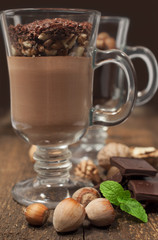 chocolate mousse with nuts