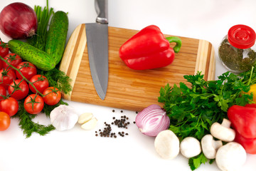 Organic vegetable background