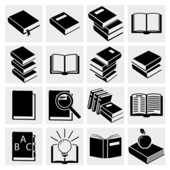 Book icons set.