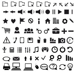 Set of Web Icon. Vector illustration.