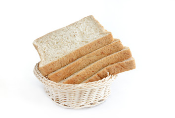 whole wheat bread in basket