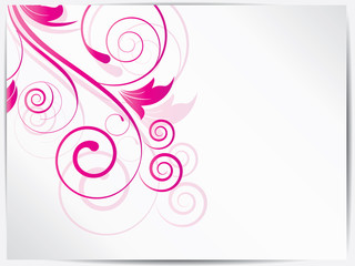 Abstract floral background for design with swirls