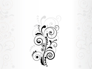 Abstract floral background with swirls