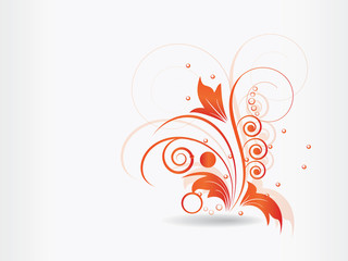 Abstract floral background with swirls