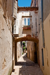 Passage on Krk old town streets - Croatia