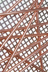 Copper wire on metal grid