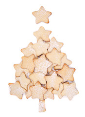 Christmas cookies forming a tree