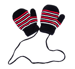 children's gloves isolated on white