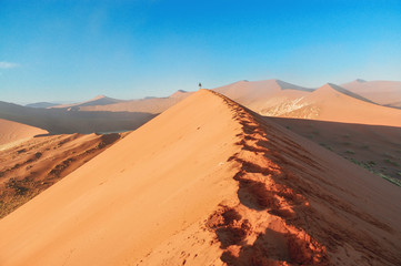 Fototapeta na wymiar Wydmy pustyni Namib, Sossusvlei, Namibii, Południowej Afryki