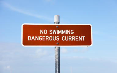 Obraz premium Schild No Swimming