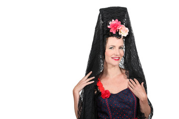 Fototapeta premium portrait of a woman with costume