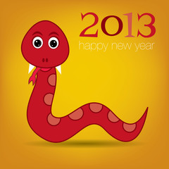 New Year Snake Card