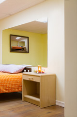Bedroom Interior design with furnishings in a new house.