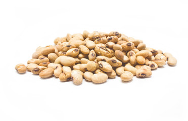 Pile soybean fried isolated on white background.
