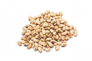 Pile soybean fried isolated on white background.