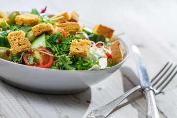 Closeup of salad with  vegetables