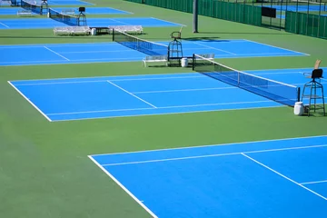 Fotobehang Detail of a tennis court © sutichak