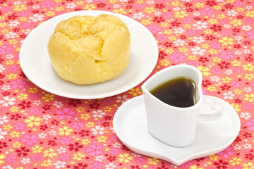 coffee and a cream puff