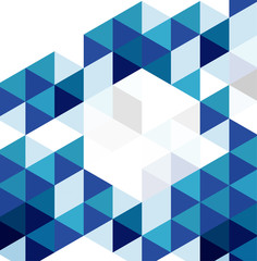 Blue modern geometric design template. Vector abstract
