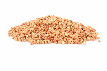 Fototapeta premium Buckwheat on white