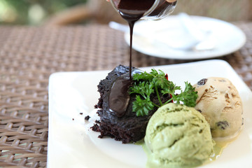 Chocolate Lava Cake with ice cream