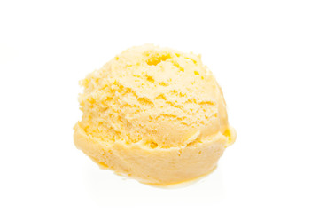 Einzelne Kugel Orangen-Eis