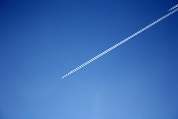 smoke lines from airplanes