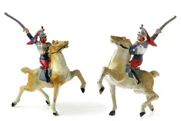 Photo sur Aluminium Chevaliers Chevaliers jouets à cheval