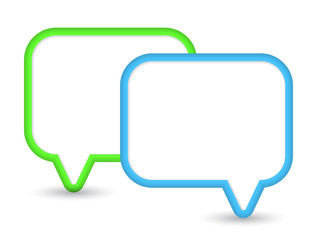 Fototapeta premium Two shiny speech bubbles