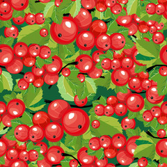seamless pattern red currant