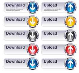 Upload Download Files - Internet button Gel Icon