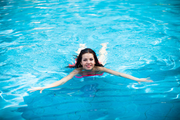 Relax in swimming pool