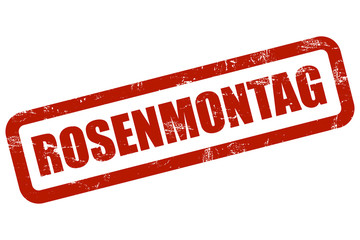 Grunge Stempel rot ROSENMONTAG