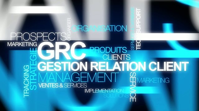 GRC: gestion relation client nuage de mots animation