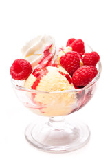 Eisbecher Heiße Liebe von oben